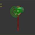 Unique Modern Weapon Featuring Red Target Design And Metal Hammer Structure