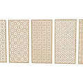 Modern Elegant Wall Decor With Brass Intricate Laser Cut Geometric Floral Patterns