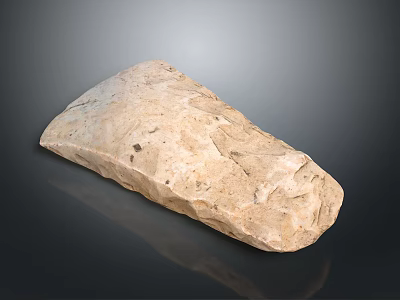 Primitive Stone Weapon Ancient Handcrafted Tool With Rough Surface From Prehistoric Era 3d model
