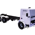 White Functional Truck Chassis With Cab Frame And Wheels For Commercial Use