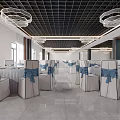 Spacious Commercial Kitchen Interior Design With Stainless Steel Countertops White Tile Walls And Cabinets