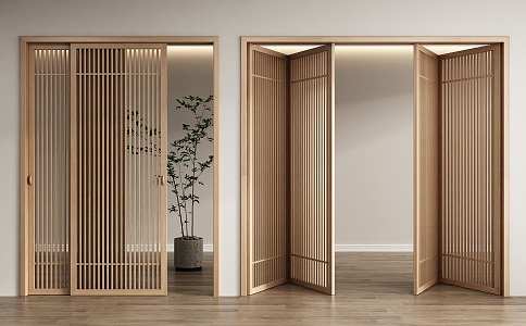 Japanese Folding Door 3d model