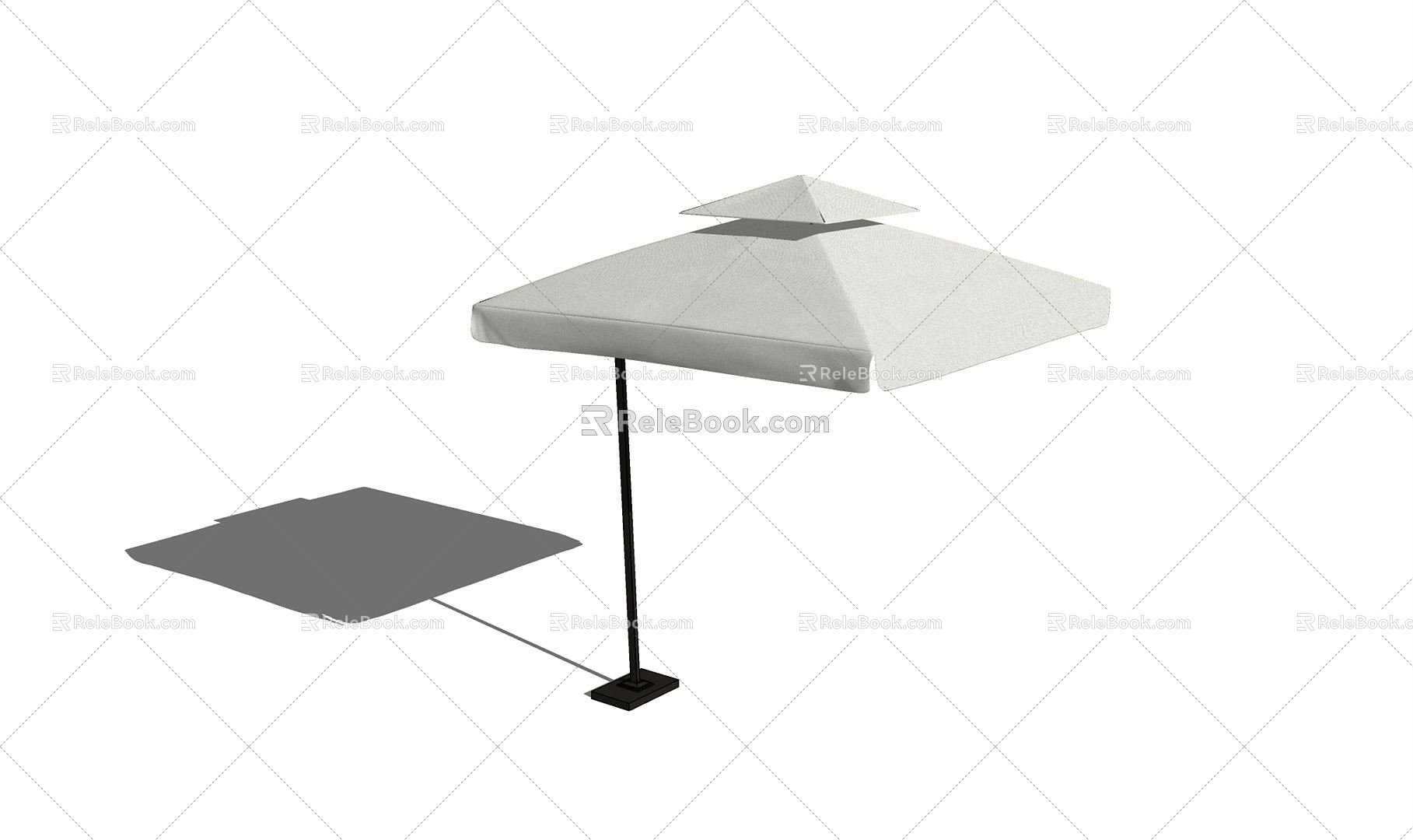 Modern Parasol Outdoor Features Seat Leisure Chair Casual Sun Umbrella 3d model