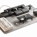 Sofa coffee table 3d model