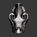 Realistic Medical Skull Model With Brown Color And Long Fangs For Education