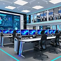 modern command center 3d model