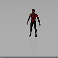 Spider Man Superhero Character In Black Red Costume With Spider Logo Design