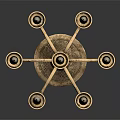Classic Elegant Candelabra Lighting Combination Featuring Ornate Design Multiple Candles And Metal Base