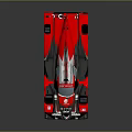 Red Toyota Racing Car With Number 28 And Streamlined Sporty Design