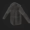 Stylish Black Long Lapel Leather Coat Modern Fashion Outerwear Design