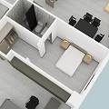 Office Floor Plan Design With Multiple Workstations Meeting Rooms And Lounge Areas