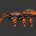 Robot Spider Robot Mecha Spider Science Fiction Spider Mechanical Spider Battery Spider Tower Defense 3d model