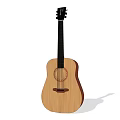 Handcrafted Wooden Acoustic Guitar Musical Instrument With Natural Wood Finish