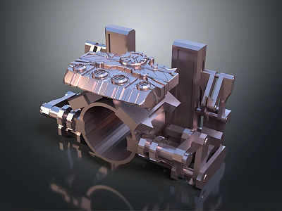 High Precision Tire Manufacturing Metal Mold Mechanical Part Industrial Design 3d model