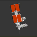 Orbital Space Station Structure With Solar Panels Modules And Docking Ports