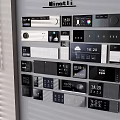 Minotti Modern Switch Panels With Various Styles Digital Displays Time And Weather Indicators On Wall