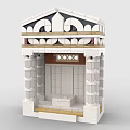 LEGO toy blocks Greek temple 3d model