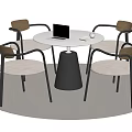 Leisure Table and Chair Negotiation Table and Chair Dining Table and Chair 3d model