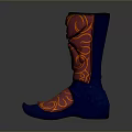 Colorful Socks With Blue Base And Intricate Orange Red Patterns For Modern Fashion