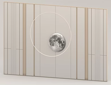 Bedroom background wall 3d model