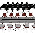 Modern Conference Room Featuring Long Meeting Table And Multiple Ergonomic Chairs
