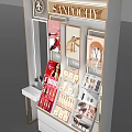 Modern Luxury Cosmetic Display Shelf with Glass Doors and Beauty Products