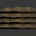 Stacked Durable Brown Burlap Sandbags For Household Emergency Use