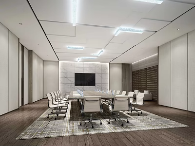Modern Meeting Room Meeting Table and Chair 3d model