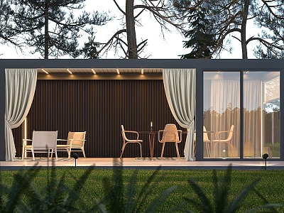 modern pavilion leisure outdoor pavilion 3d model