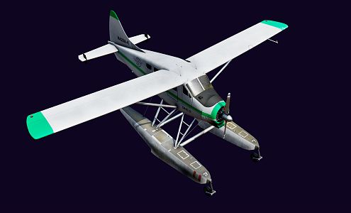 modern seaplane 3d model