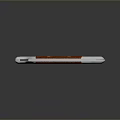 Folding Knife with Wooden Handle Rivets and Sharp Metal Blade as Tactical Weapon