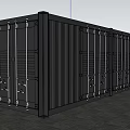 industrial LOFT container multi-door container 3d model