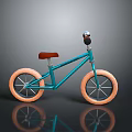 Teal BMX Bicycle With Brown Seat And Orange Tires Modern Design