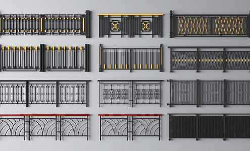 New Chinese Guardrail 3d model