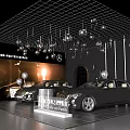 Modern Mercedes Benz Showroom With Displayed Cars Automotive Accessories And Lighting