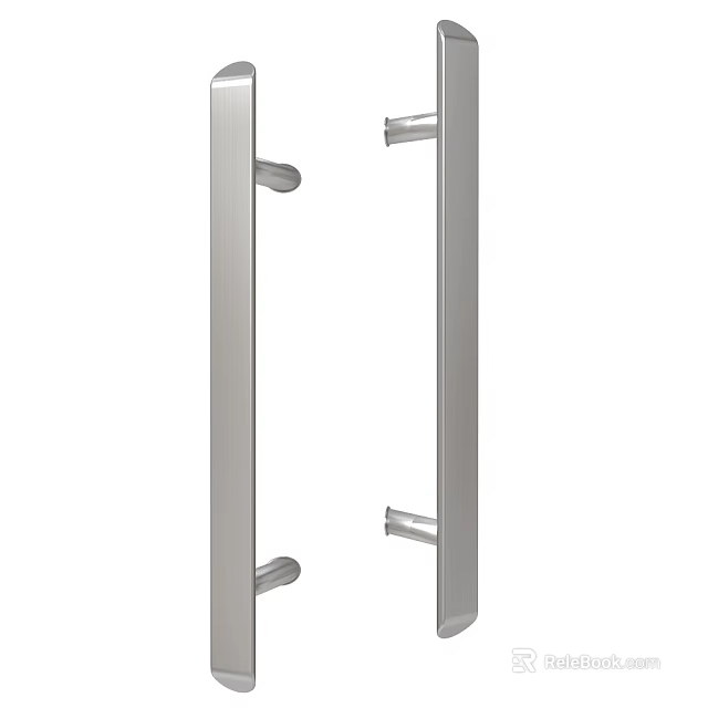 Stainless Steel Door Handle with Modern Sleek Design for Home or Office Doors 3d model 