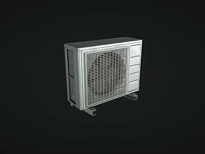 Efficient Air Conditioner Fan With Metal Grille For Home Office Cooling 3d model