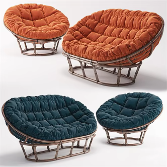 Modern Lazy Sofa Outdoor Sofa Rattan Sofa 3d model
