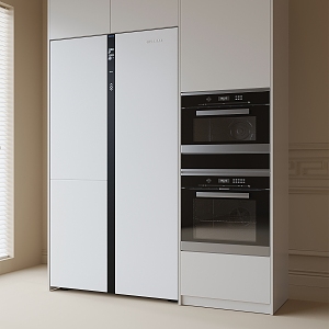 Refrigerator Cabinet Refrigerator Sideboard Oven Microwave Oven 3d model