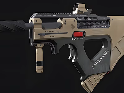 Modern Tactical Firearm With Advanced Components Design 3d model