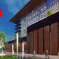 New Chinese-style Office Building Features 3d model