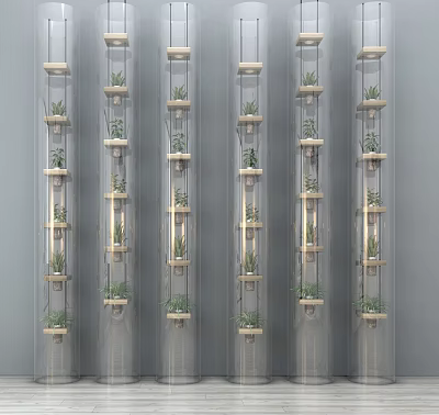 Modern potted plant ornaments 3d model