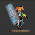 Female Elf Cartoon Witch Magic Witch Magic Girl Magician Elf Mage Warlock Wizard 3d model