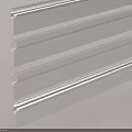 Gray Horizontal Parallel Metal Lines With Smooth Surface For Decorative Applications 3d model