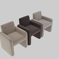 Modern Brown Single Seater Sofa With Upholstered Armrest And Minimalist Design