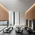 Modern Hall Minimalist Reception Hall 3d model