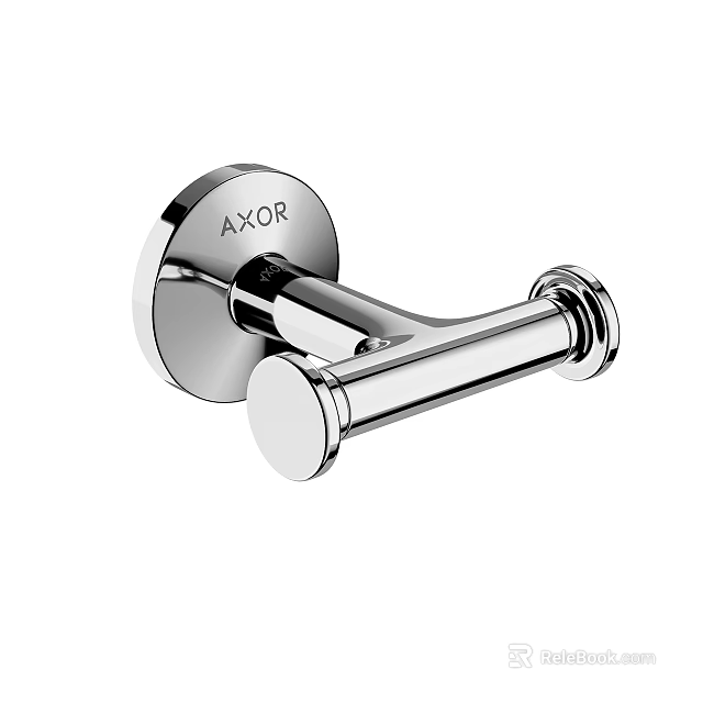 AXOR Modern Chrome Bathroom Towel Holder With Sleek Wall Mounted Design 3d model 