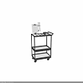 Mobile Equipment Utility Cart With Multiple Shelves And Tool Storage Organizer