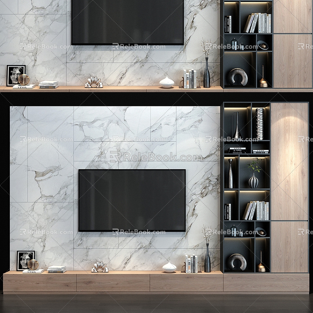 TV background wall model