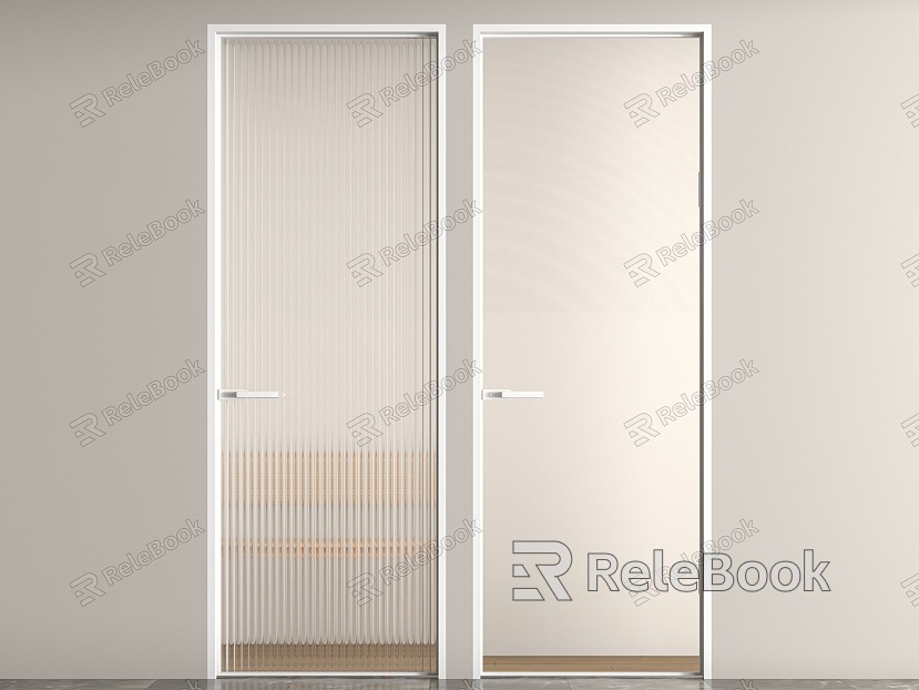 Glass door swing door kitchen door single door Changhong glass door frosted glass door kitchen door health model